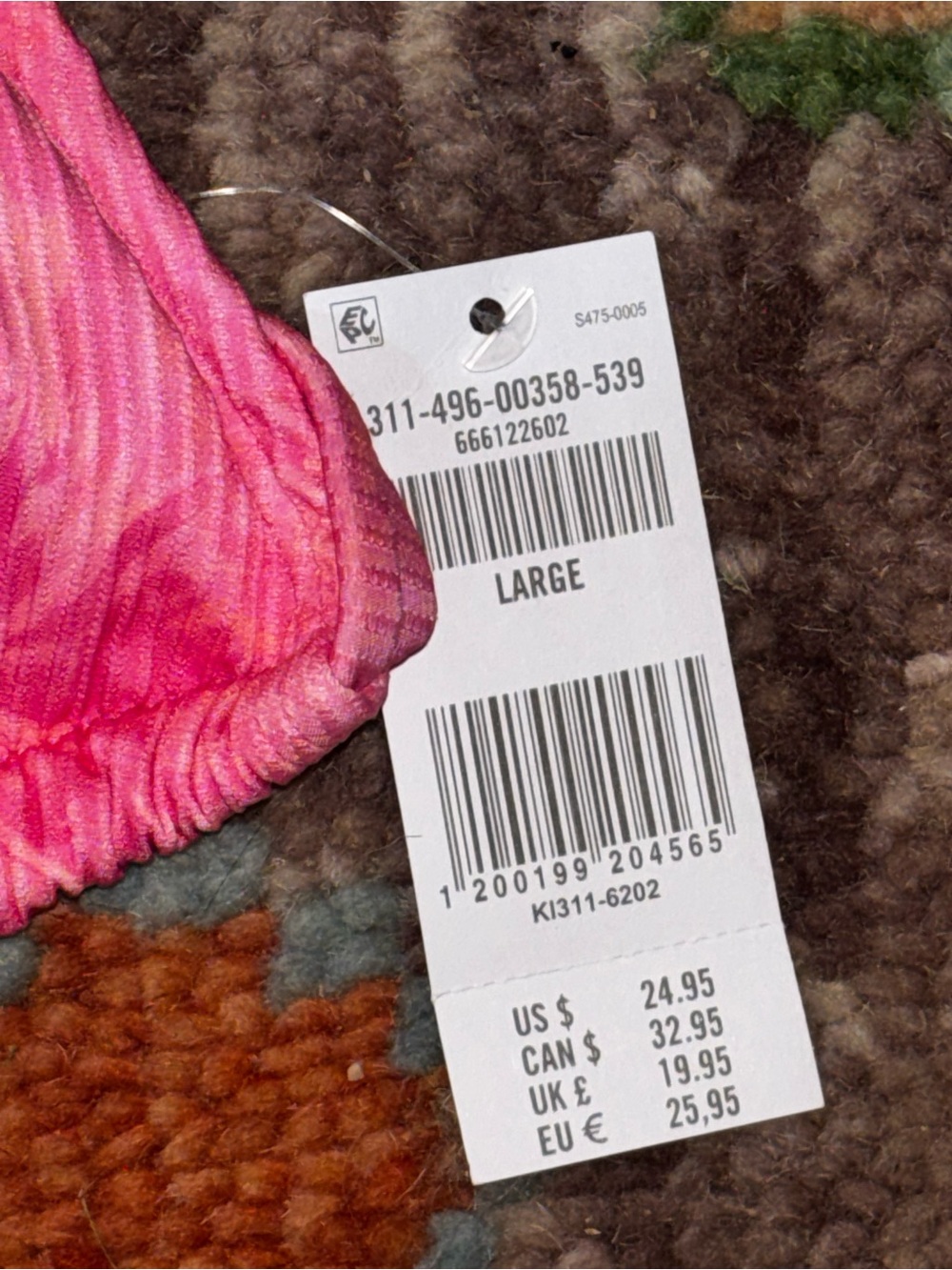 Hollister Pink Triangle Top Large - Picture 2 of 2